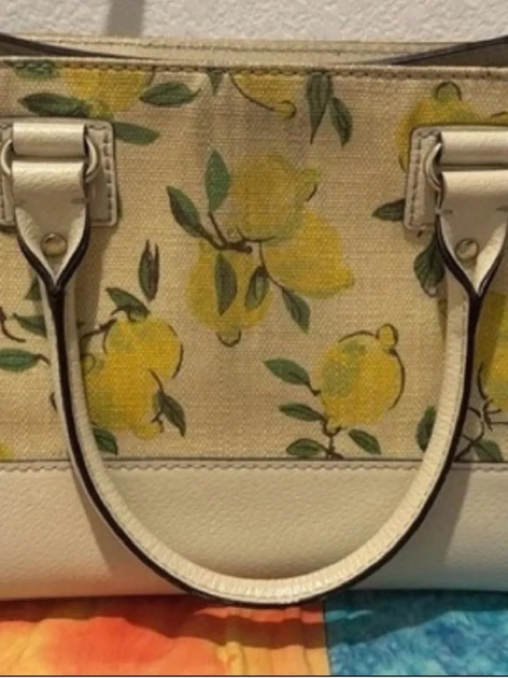 Lemon Print Kate Spade purse and matching wallet retired print